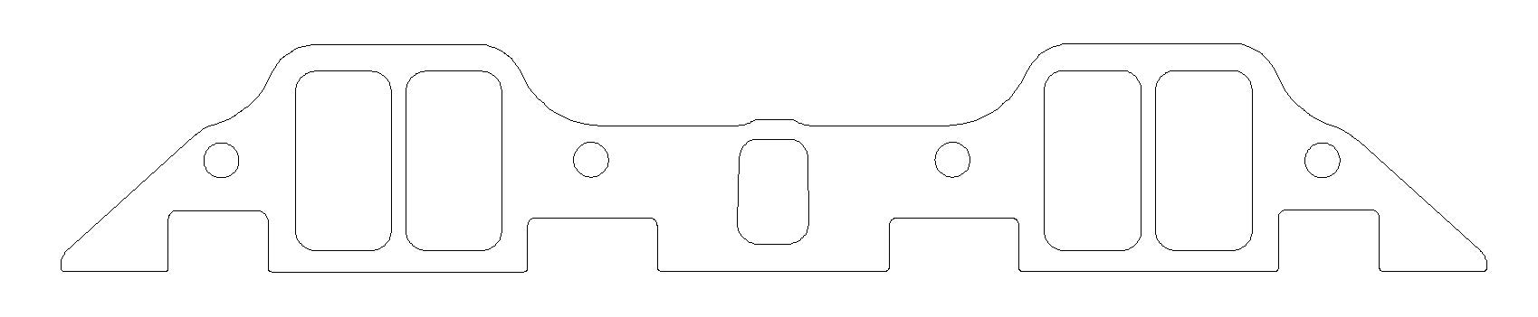 w/ W2 heads Cometic Intake Manifold Gasket Set C5569-060; Fiber for LA Mopar w/ W2 heads Cometic Intake Manifold Gasket Set C5569-060; Fiber for LA Mopar